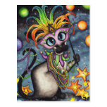 Mardi Gras Fat Tuesday Siamese Cat Postcards