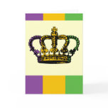Mardi Gras Flag Crown Card
