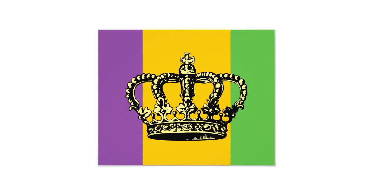 double sided mardi gras flag