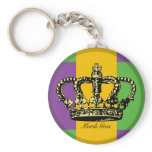 Mardi Gras Flag Crown Key Chains