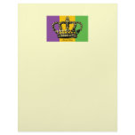 Mardi Gras Flag Crown Letterhead Design