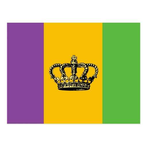 mardi gras crown flag