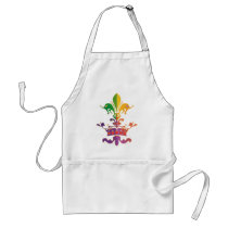 Mardi Gras Fleur de Crown Aprons