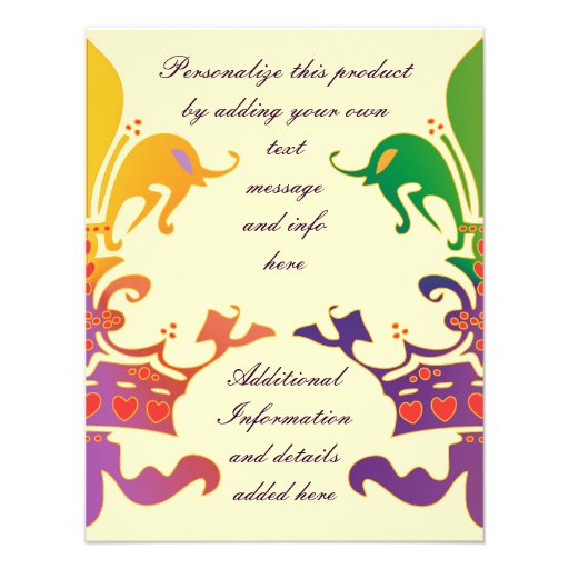 Mardi Gras Fleur de Crown Personalized Announcements