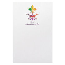 Mardi Gras Fleur de Crown Stationery Paper