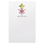 Mardi Gras Fleur de Crown Stationery Paper