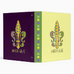 Mardi Gras Fleur de Dots Binders