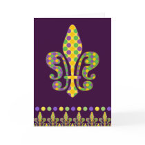 Mardi Gras Fleur de Dots Cards