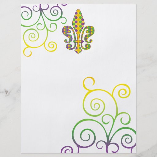 Mardi Gras Fleur de Dots Custom Flyer