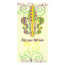 Mardi Gras Fleur de Dots Customized Photo Card