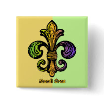 Mardi Gras Fleur de lis Pin