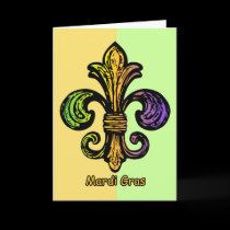 Mardi Gras Fleur de lis cards