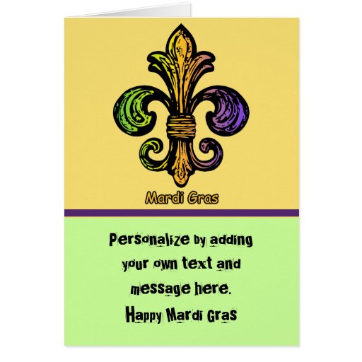 Mardi Gras Fleur de lis Cards