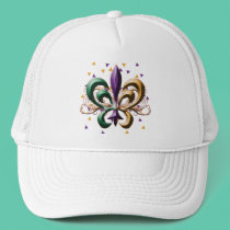 Mardi Gras Fleur de Lis Design hats