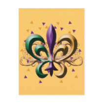 Mardi Gras Fleur de Lis Design Postcards