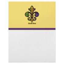 Mardi Gras Fleur de lis Letterhead Design