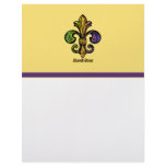 Mardi Gras Fleur de lis Letterhead Design