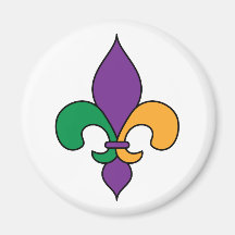 Mardi Gras Fleur de Lis Magnets
