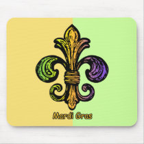 Mardi Gras Fleur de lis Mouse Pad