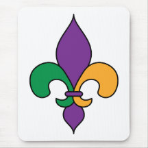 Mardi Gras Fleur de Lis Mousepads