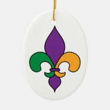 Mardi Gras Fleur de Lis Ornament