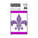 Mardi Gras Fleur de lis postage