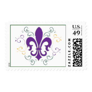 mardi gras postage stamp