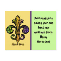Mardi Gras Fleur de lis Postcard