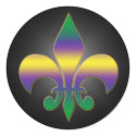 Mardi Gras Fleur De Lis Sticker