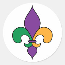 Mardi Gras Fleur de Lis Stickers
