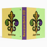 Mardi Gras Fleur de lis Vinyl Binder