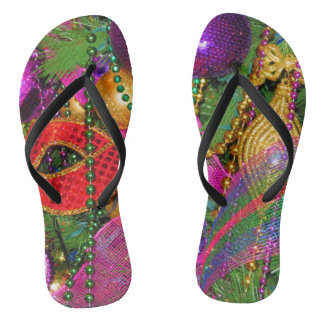 mardi gras flip flops