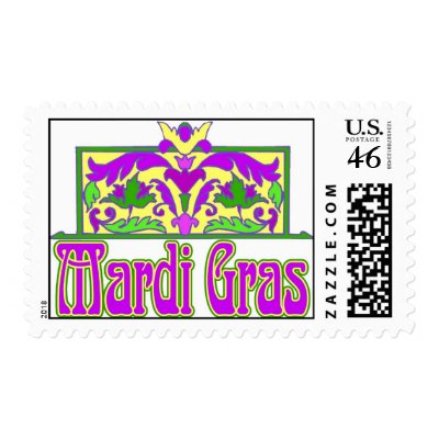 Mardi Gras Floral Postage