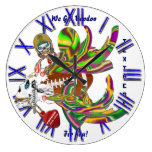Mardi Gras Football Voodoo Skelly View Notes Plse Wallclocks