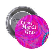 Mardi Gras Fractals Button