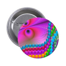 Mardi Gras Fractals Button