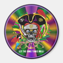 Mardi Gras Fridge Magnet
