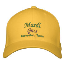Mardi Gras Galveston Texas Embroidered Hat