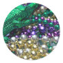Mardi Gras Gator Beads Stickers