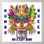 Mardi Gras Gumbo Queen View Hints please Poster