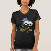mardi gras half mask tshirts