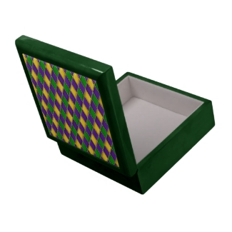 Mardi Gras Harlequin Diamond Pattern Tile Boxes