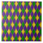 Mardi Gras Harlequin Diamond Pattern Tiles