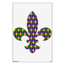 Mardi Gras Harlequin Diamond Pattern Wall Decal
