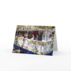 Mardi Gras Hippie Float card