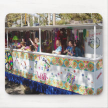 Mardi Gras Hippie Float Mouse Mat