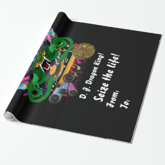 mardi gras birthday wrapping paper