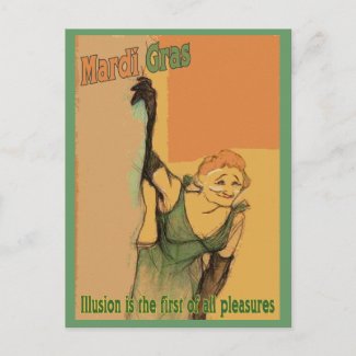 MArdi Gras Illusions postcard