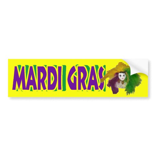 Mardi Gras Indian Mask bumpersticker