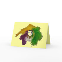 Mardi Gras Indian Mask Card